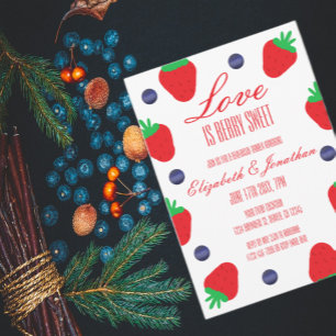 Love Is Berry Sweet Fruit Rehearsal Dinner Invitation