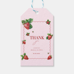 Love is Berry Sweet Pink Strawberry Bridal Shower Gift Tags