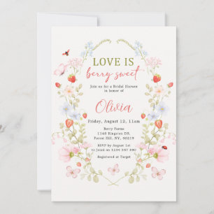 Love Is Berry Sweet Strawberry Bridal Shower Invitation