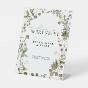 Love is Berry Sweet Strawberry Shower Dessert Pedestal Sign