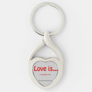 Love Is Bible Quotes Key Ring