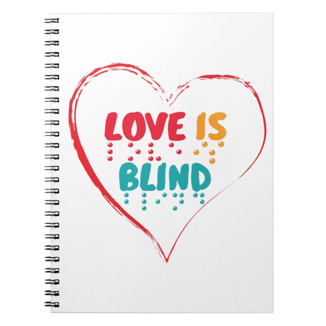 Love Is Blind Braille Heart Notebook (Front)