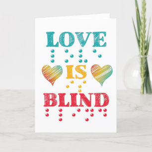 Love Is Blind Braille Hearts Holiday Card