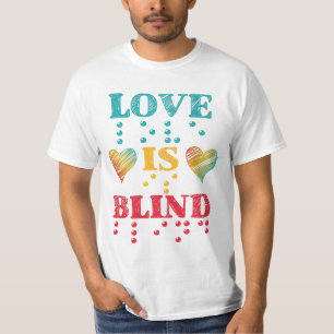 Love Is Blind Braille Hearts T-Shirt