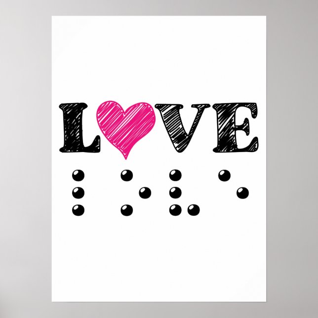 Love Is Blind Braille Poster (Front)