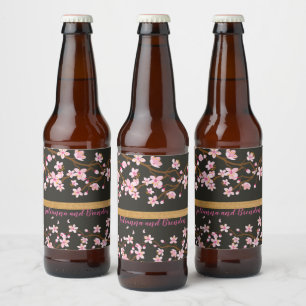 Love is Blooming Cherry Blossom     Beer Bottle Label