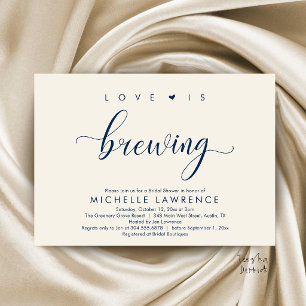 Love is brewing Beautiful Bridal Shower Beer Party Invitation