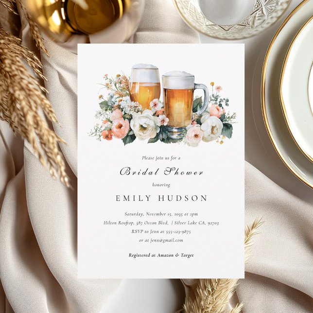 Love is Brewing Beer Bridal Shower Invitation (Creator Uploaded)