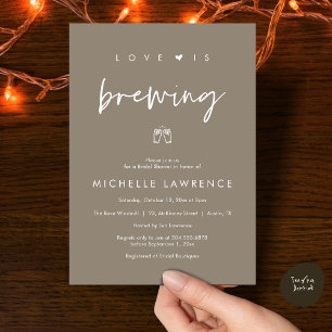 Love is brewing, Beer Party, Bridal Shower Invitation