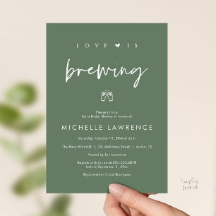 Love is brewing, Beer Party,  Bridal Shower Invitation