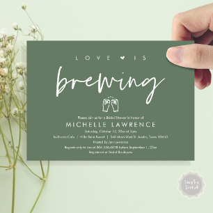 Love is brewing, Beer Party Bridal Shower Invitation