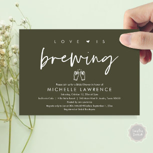 Love is brewing, Beer Party Bridal Shower Invitation