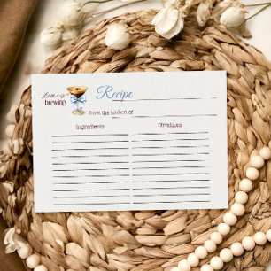 Love is Brewing Bow Coffee Bridal Shower Recipe Card