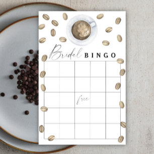Love is brewing Bridal shower bingo game