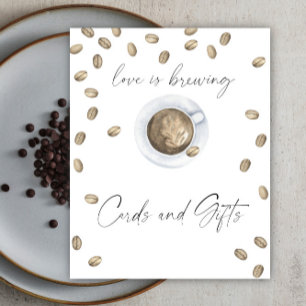 Love is brewing Bridal shower Cards and Gifts Poster