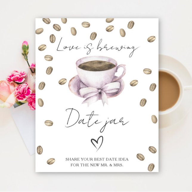 Love is brewing bridal shower Date night ideas Poster (Creator Uploaded)
