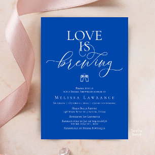 Love Is Brewing Bridal Shower Elegant Script Invitation