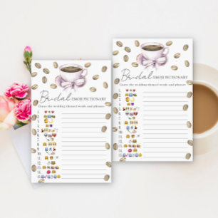 Love is brewing Bridal shower emoji pictionary