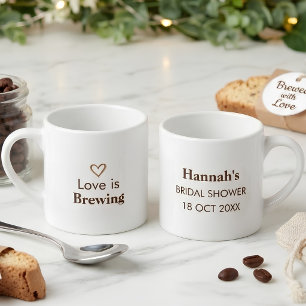 Love is Brewing Bridal Shower Espresso Mug Favour