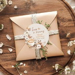 Love is Brewing Bridal Shower Favour Classic Round Sticker<br><div class="desc">Discover the elegance of our Love is Brewing bridal shower stickers. This round sticker is not just a thank you token, but a keepsake to remember the special event. With a classic appeal and a dash of fall floral, it adds a personal touch to your gift and leaves a lasting...</div>