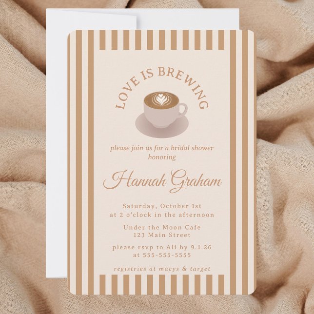 Love is Brewing Bridal Shower Invitation (Creator Uploaded)