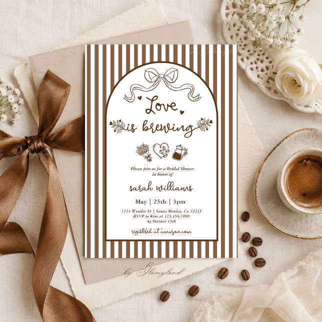 Love is Brewing Bridal Shower Invitation (Creator Uploaded)