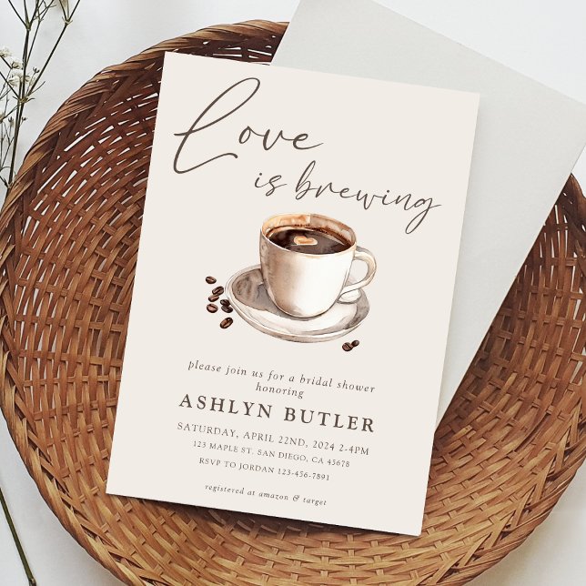 Love is Brewing Bridal Shower Invitation (Creator Uploaded)