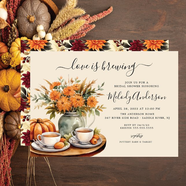 Love is Brewing Bridal Shower Invitation (Creator Uploaded)