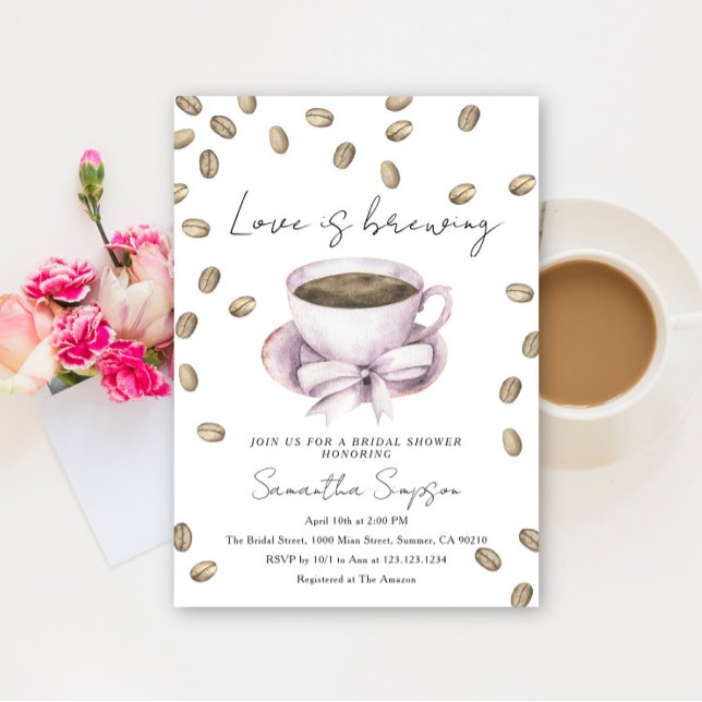 Love is brewing Bridal Shower Invitation (Creator Uploaded)