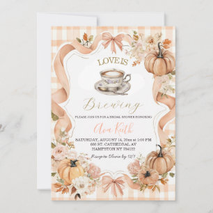 Love Is Brewing Bridal Shower Invitation Fall Pu