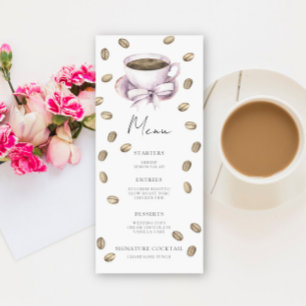 Love is brewing Bridal shower menu