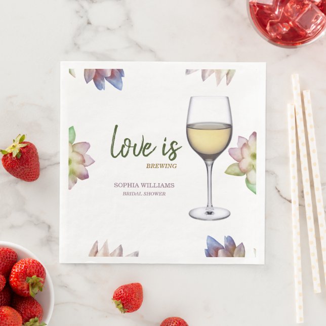 Love is brewing Bridal Shower Napkin (Insitu)