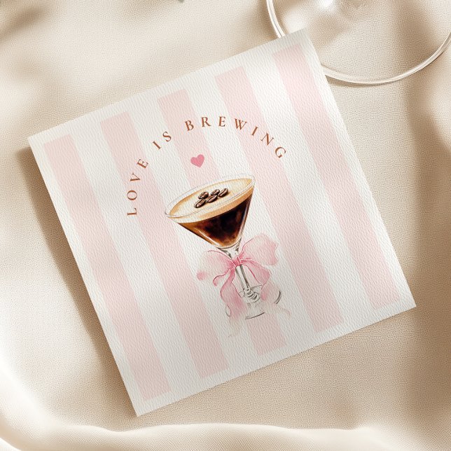 Love is Brewing Bridal Shower Napkin (Creator Uploaded)