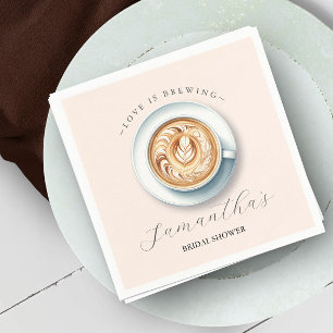 Love is Brewing Bridal Shower Napkin