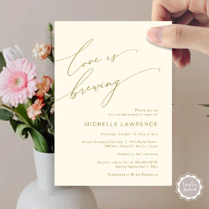 Love is Brewing, Bridal Shower Party Celebration Invitation