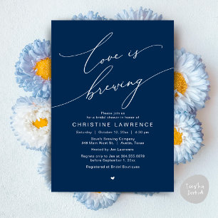 Love is Brewing, Bridal Shower Party Celebration Invitation