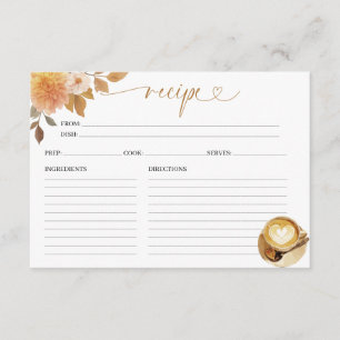 Love Is Brewing Bridal Shower Recipe Card