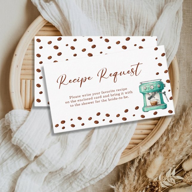 Love is Brewing Bridal Shower Recipe Request Enclosure Card (Creator Uploaded)
