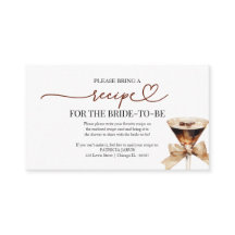 Love Is Brewing Bridal Shower Recipe Request 