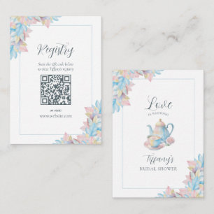 Love is Brewing Bridal Shower Registry Enclosure Card