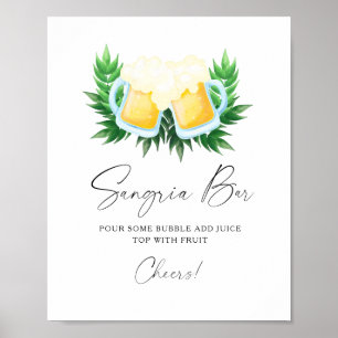 Love is brewing Bridal shower sangria bar Poster
