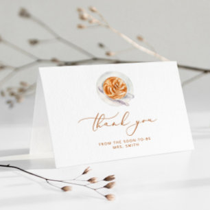 Love is brewing bridal shower thank you card