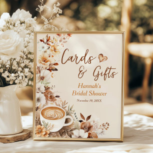 Love is Brewing Cards and Gifts Bridal Shower Poster
