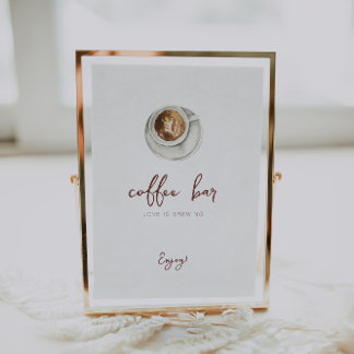 Love is Brewing Coffee Bar Sign