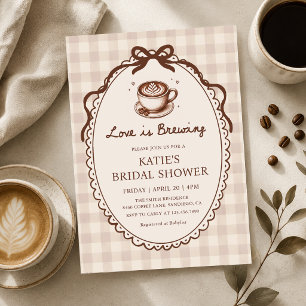 Love is Brewing Coffee Bridal Shower Invitation