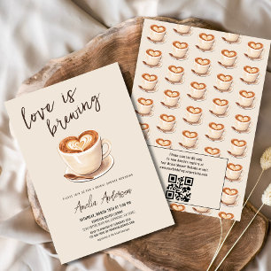 Love is Brewing Coffee Bridal Shower Invitation