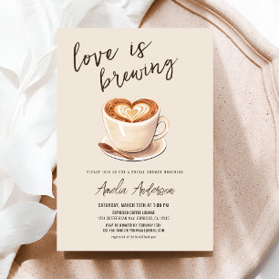 Love is Brewing Coffee Bridal Shower Invitation