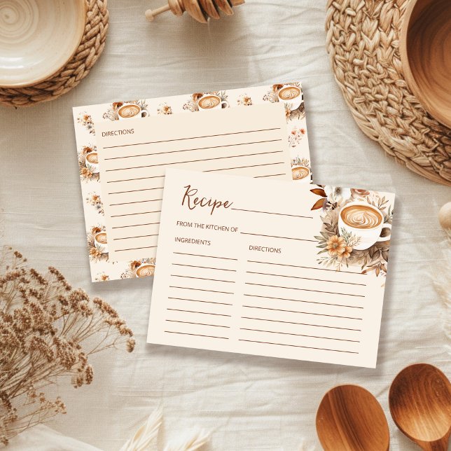 Love is Brewing Coffee Bridal Shower Recipe Card (Creator Uploaded)