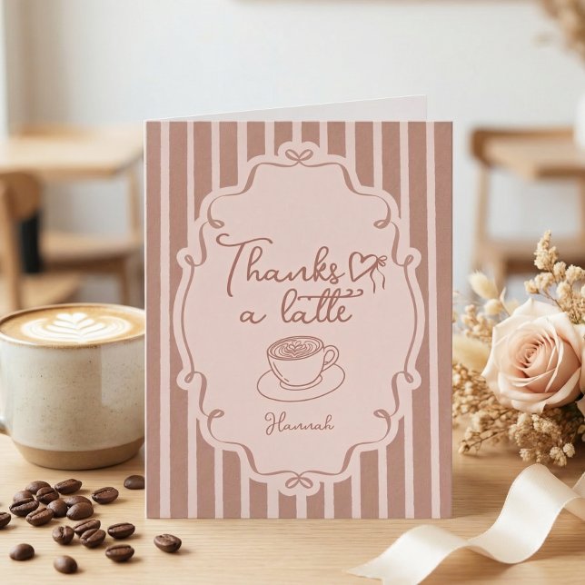 Love is Brewing Coffee Bridal Shower Thank You Card (Creator Uploaded)