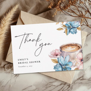 Love is Brewing Coffee Bridal Shower Thank You Card